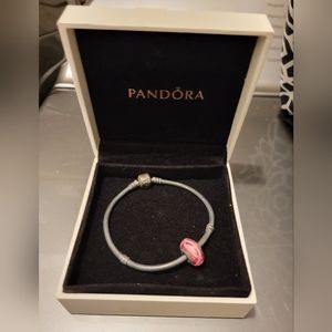 Brand New Pandora Bracelet with Pink Charm